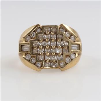 10kt Gold Clear Stone Ring