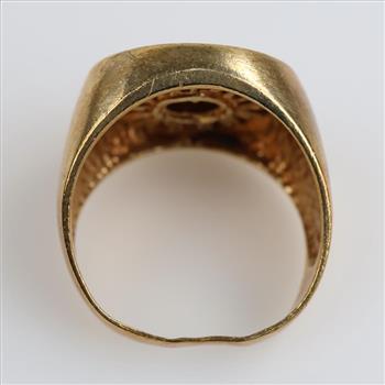 10kt Gold Clear Stone Scorpion Ring