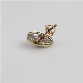 10kt Gold Clear Stone Stud Earring