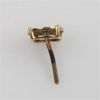 10kt Gold Clear Stone Stud Earring