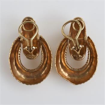10kt Gold Click Back Earrings