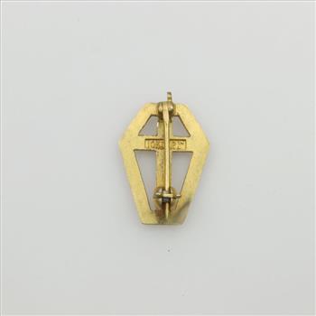 10kt Gold Cross Pin