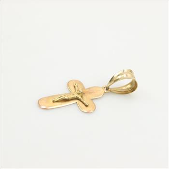10kt Gold Cross Religious Pendant