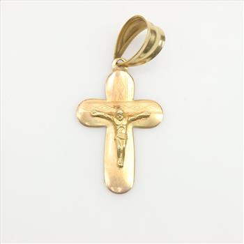 10kt Gold Cross Religious Pendant