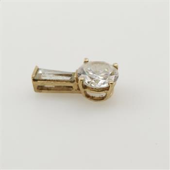 10kt Gold Cubic Zirconia Pendant