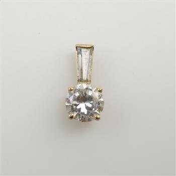 10kt Gold Cubic Zirconia Pendant