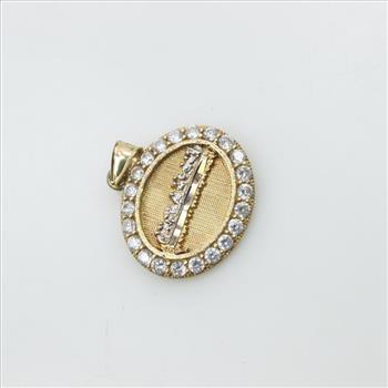 10kt Gold Cubic Zirconia Religious Pendant