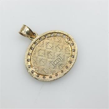 10kt Gold Cubic Zirconia Religious Pendant