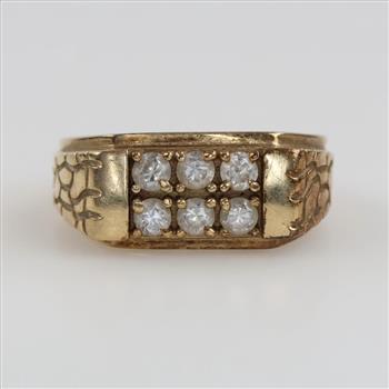 10kt Gold Cubic Zirconia Ring