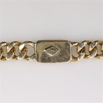10kt Gold Curb Chain Bracelet