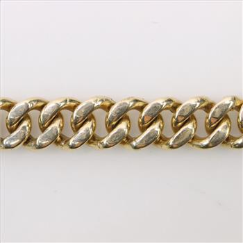10kt Gold Curb Chain Bracelet