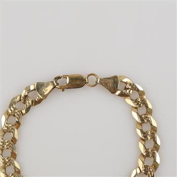 10kt Gold Curb Chain Bracelet