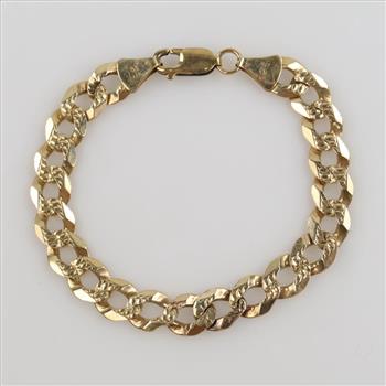 10kt Gold Curb Chain Bracelet