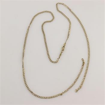 10kt Gold Curb Chain Necklace