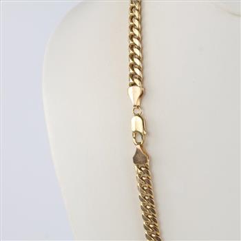 10kt Gold Curb Chain Necklace