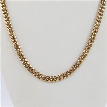 10kt Gold Curb Chain Necklace