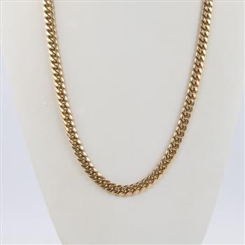 10kt Gold Curb Chain Necklace
