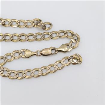 10kt Gold Curb Chain Necklace