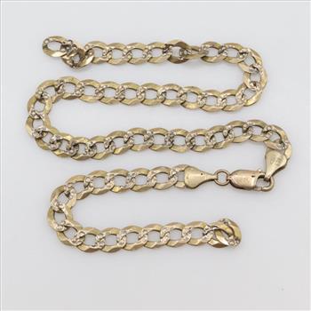 10kt Gold Curb Chain Necklace