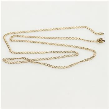 10kt Gold Curb Chain Necklace