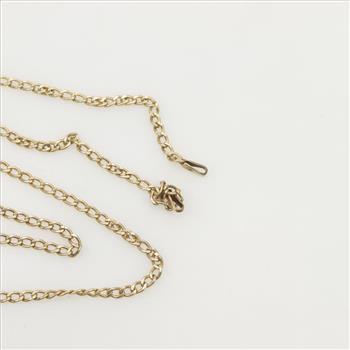 10kt Gold Curb Chain Necklace