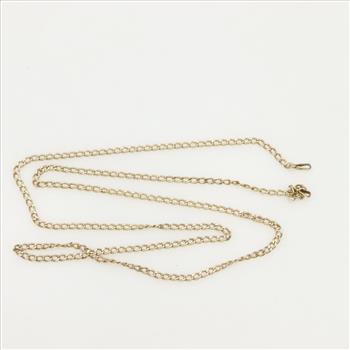 10kt Gold Curb Chain Necklace