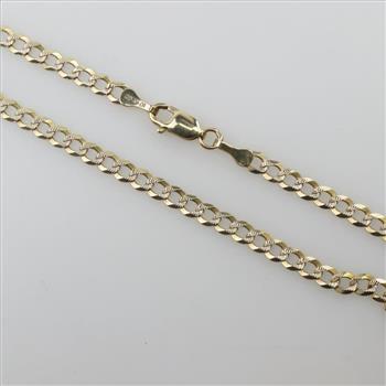 10kt Gold Curb Chain Necklace