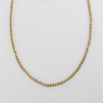 10kt Gold Curb Chain Necklace