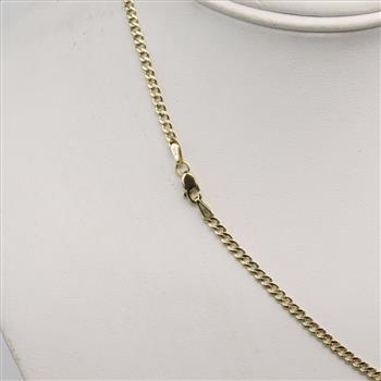 10kt Gold Curb Chain Necklace
