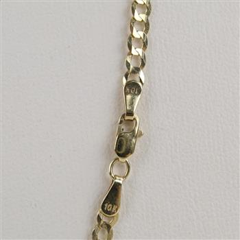 10kt Gold Curb Chain Necklace