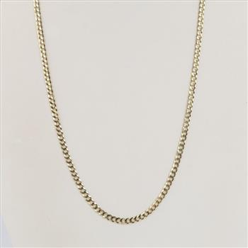 10kt Gold Curb Chain Necklace
