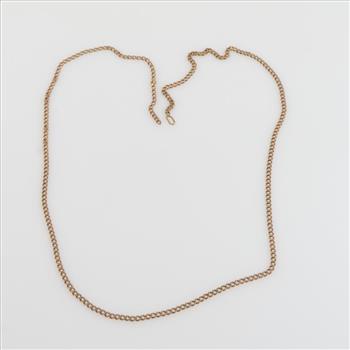 10kt Gold Curb Chain Necklace