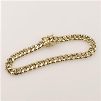 10kt Gold Curb Link Bracelet