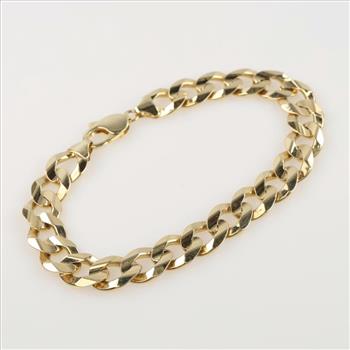 10kt Gold Curb Link Chain Bracelet