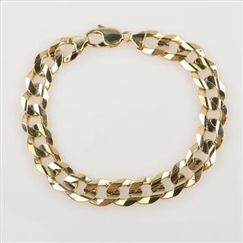 10kt Gold Curb Link Chain Bracelet