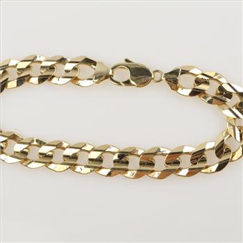 10kt Gold Curb Link Chain Bracelet