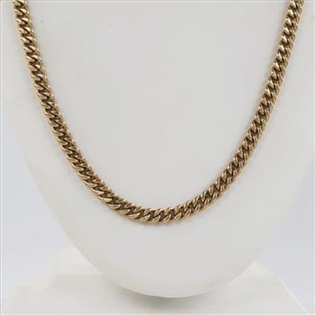 10kt Gold Curb Link Chain Necklace