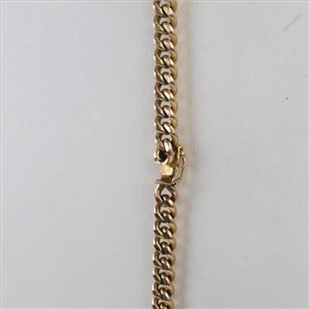 10kt Gold Curb Link Chain Necklace