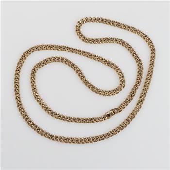 10kt Gold Curb Link Chain Necklace