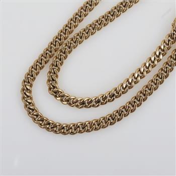 10kt Gold Curb Link Chain Necklace