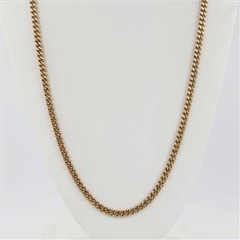 10kt Gold Curb Link Chain Necklace