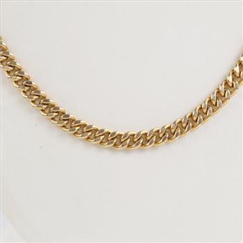 10kt Gold Curb Link Chain Necklace
