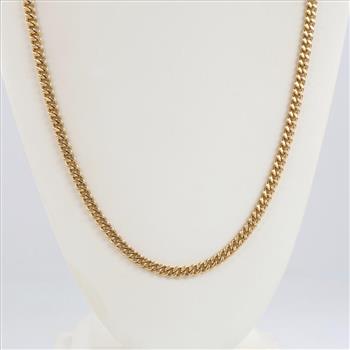 10kt Gold Curb Link Chain Necklace