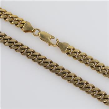 10kt Gold Curb Link Chain Necklace