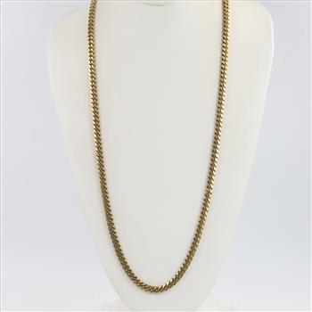 10kt Gold Curb Link Chain Necklace