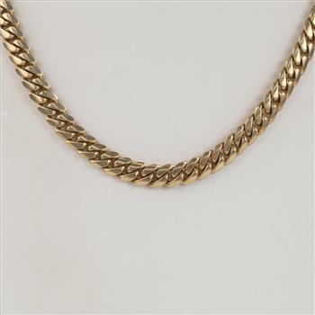 10kt Gold Curb Link Chain Necklace