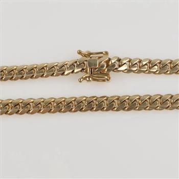 10kt Gold Curb Link Chain Necklace