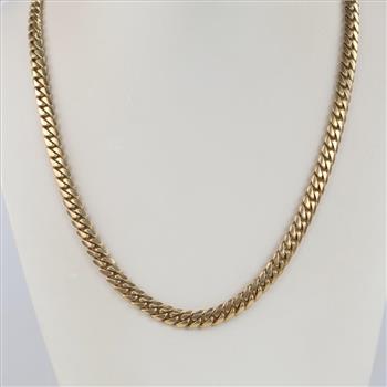 10kt Gold Curb Link Chain Necklace