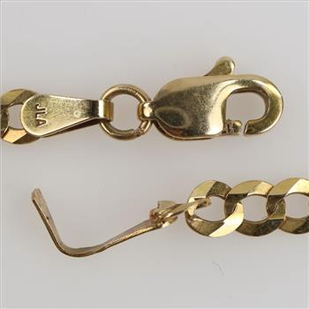 10kt Gold Curb Link Necklace