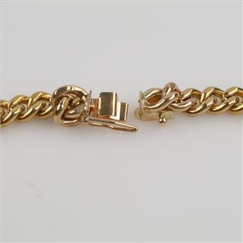 10kt Gold Curb Link Necklace